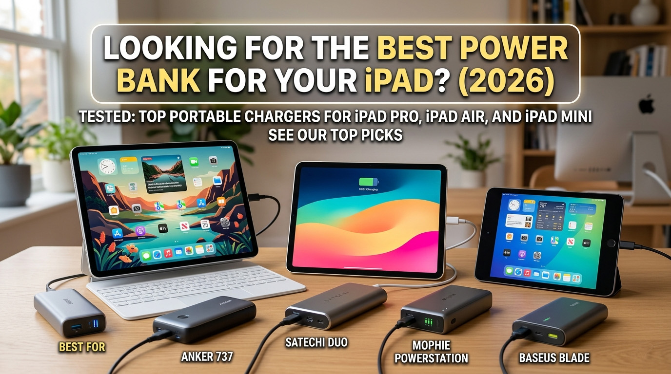 Best Power Banks for iPad 2026 (Tested & Ranked)